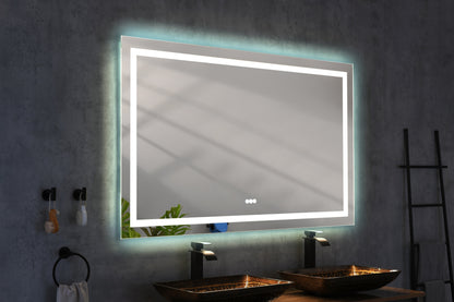 LTL needs to consult the warehouse address72*36 LED Lighted Bathroom Wall Mounted Mirror with High Lumen+Anti-Fog Separately Control+Dimmer Function