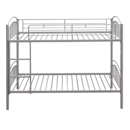 Twin Over Twin Metal Bunk Bed,Divided into Two Beds(Silver)（OLD SKU:MF280424AAN）