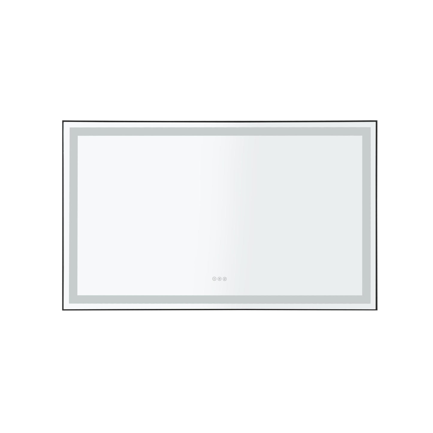 60in. W x 48 in. H Super Bright Led Bathroom Mirror with Lights, Metal Frame Mirror Wall Mounted Lighted Vanity Mirrors for Wall, 
Anti Fog Dimmable Led Mirror for Makeup, Horizontal/Verti