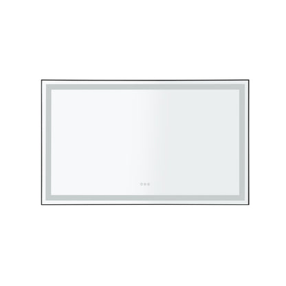 60in. W x 48 in. H Super Bright Led Bathroom Mirror with Lights, Metal Frame Mirror Wall Mounted Lighted Vanity Mirrors for Wall, 
Anti Fog Dimmable Led Mirror for Makeup, Horizontal/Verti