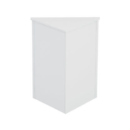 White Triangle Bathroom Storage Cabinet with Adjustable Shelves, Freestanding Floor Cabinet for Home Kitchen