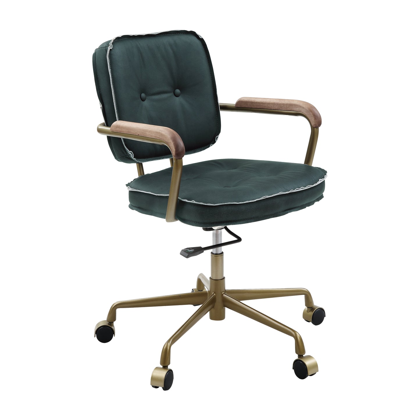 ACME Siecross Office Chair, Emerald Green Leather 93171