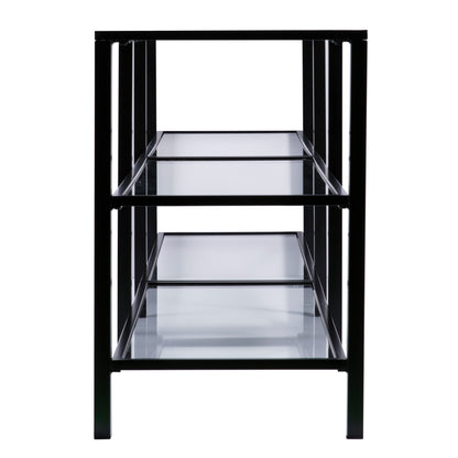 Tyler Metal/Glass TV Stand – Transitional Style - Black