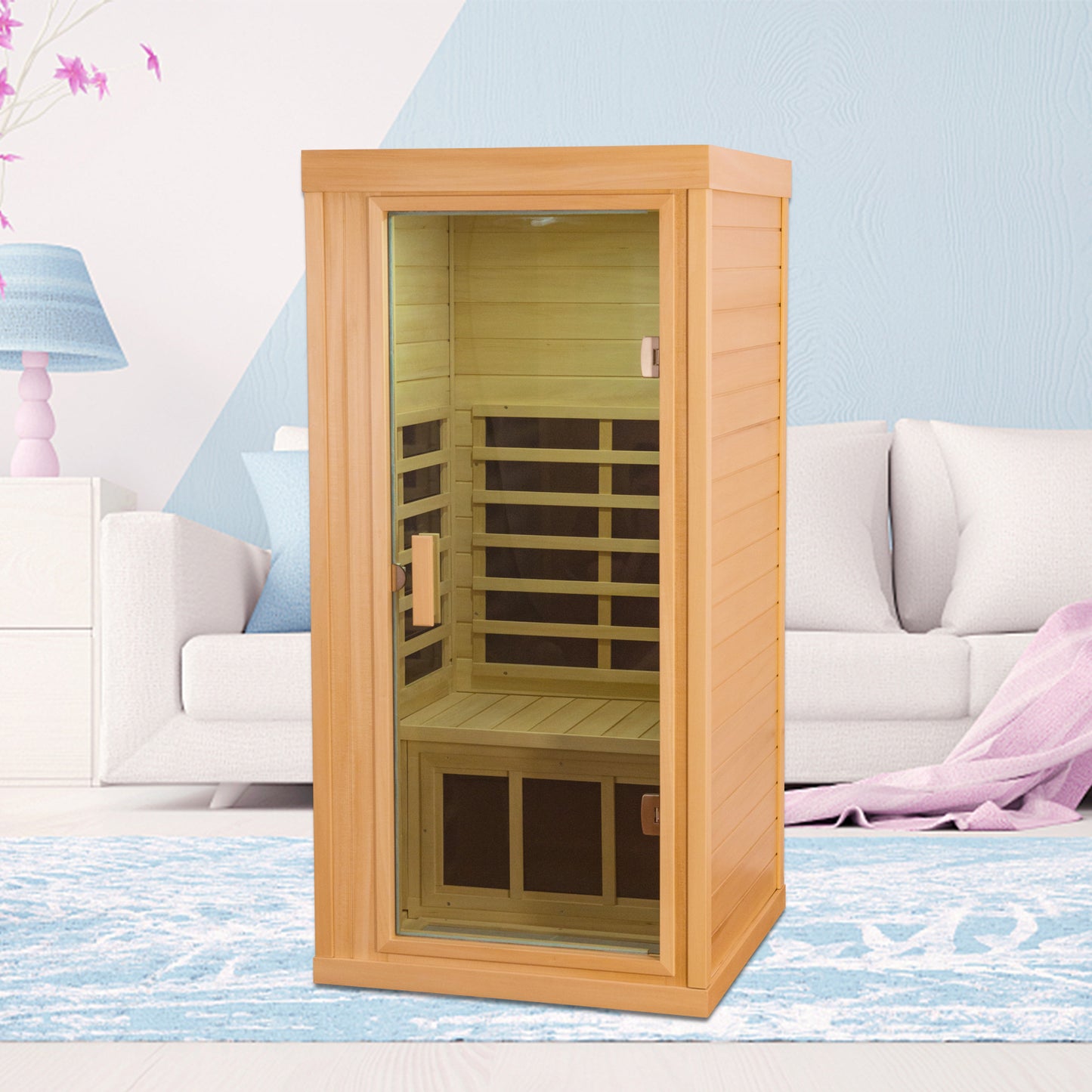 Mini One Person Basswood Far Infrared Sauna Room