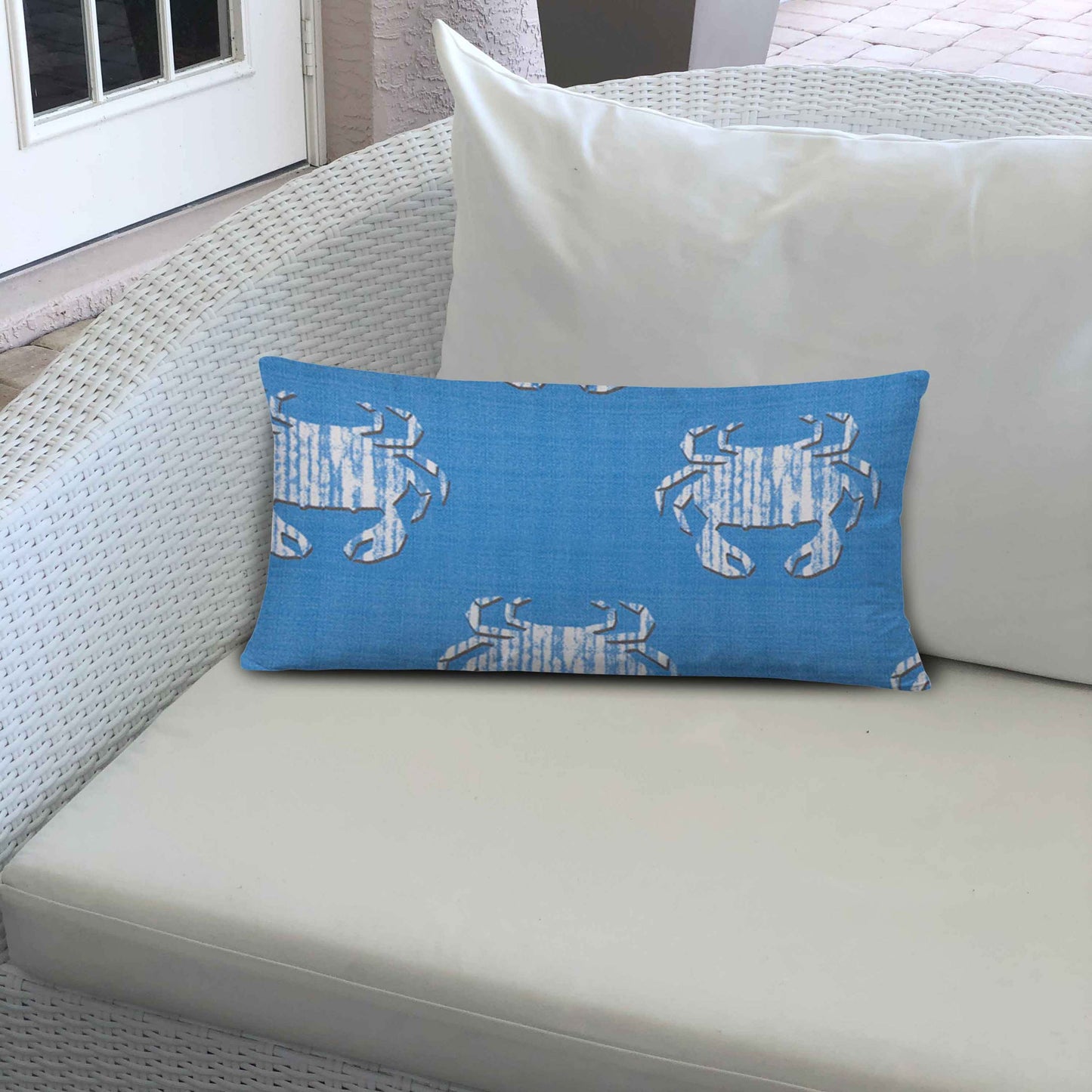 CRABBY Indoor/Outdoor Soft Royal Pillow, Sewn Closed, 24x36