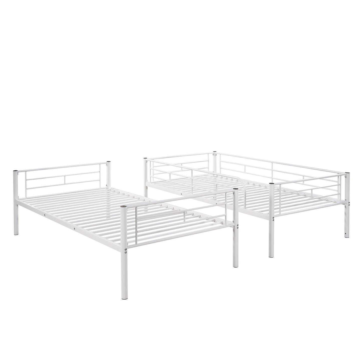 Twin Over Twin Metal Bunk Bed (White)( old sku: MF189201KAA )