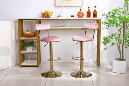 Bar Stools with Back and Footrest Counter Height Dining Chairs  2pcs/ctn