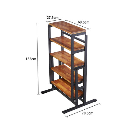 Solid Mahogany Wood Multifunction Convertible Dining Table,Free Switch Space Saving Table Shelf for Home and Studio