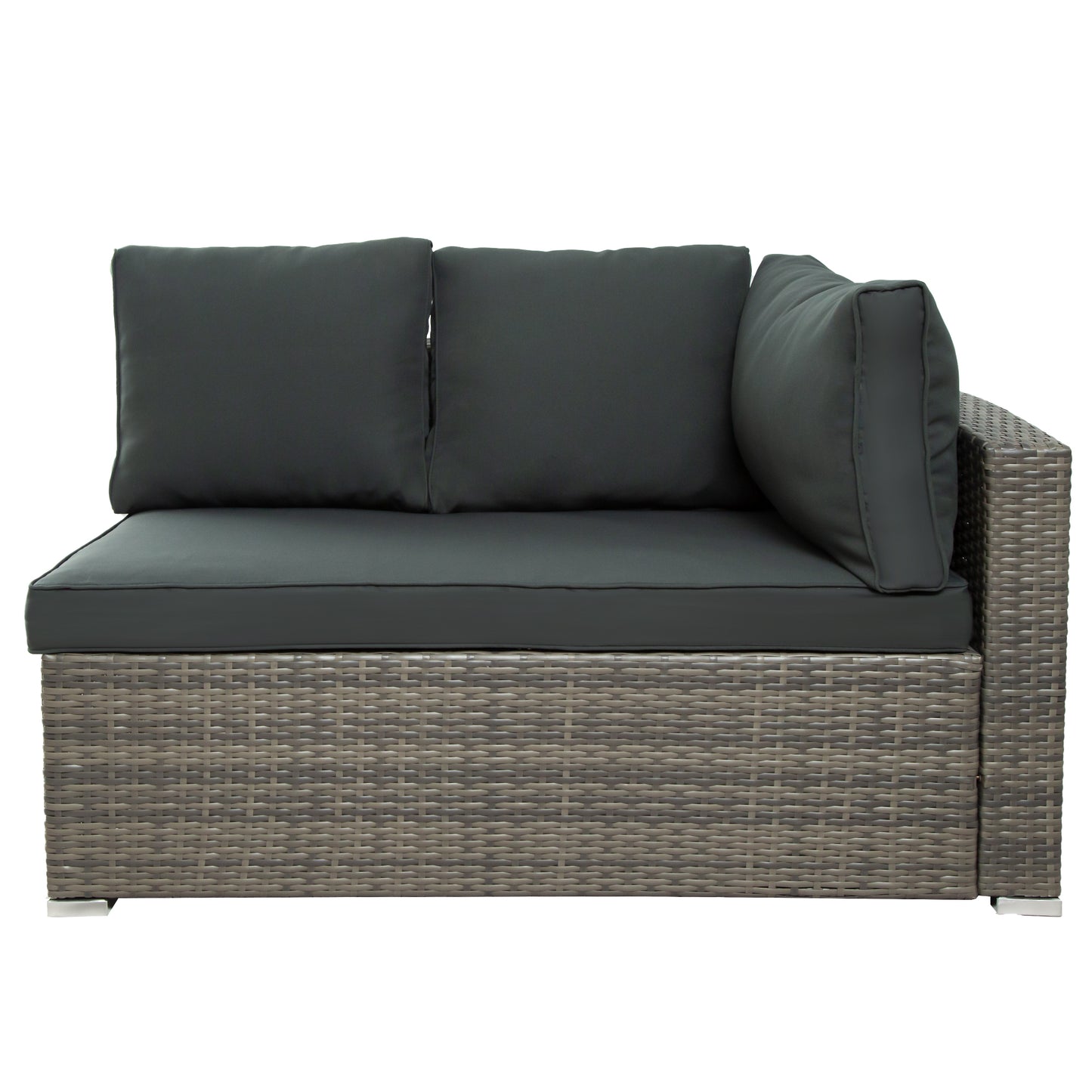 U_STYLE Patio Furniture Sets, 7-Piece Patio Wicker Sofa , Cushions, Chairs , a Loveseat , a Table and a Storage Box