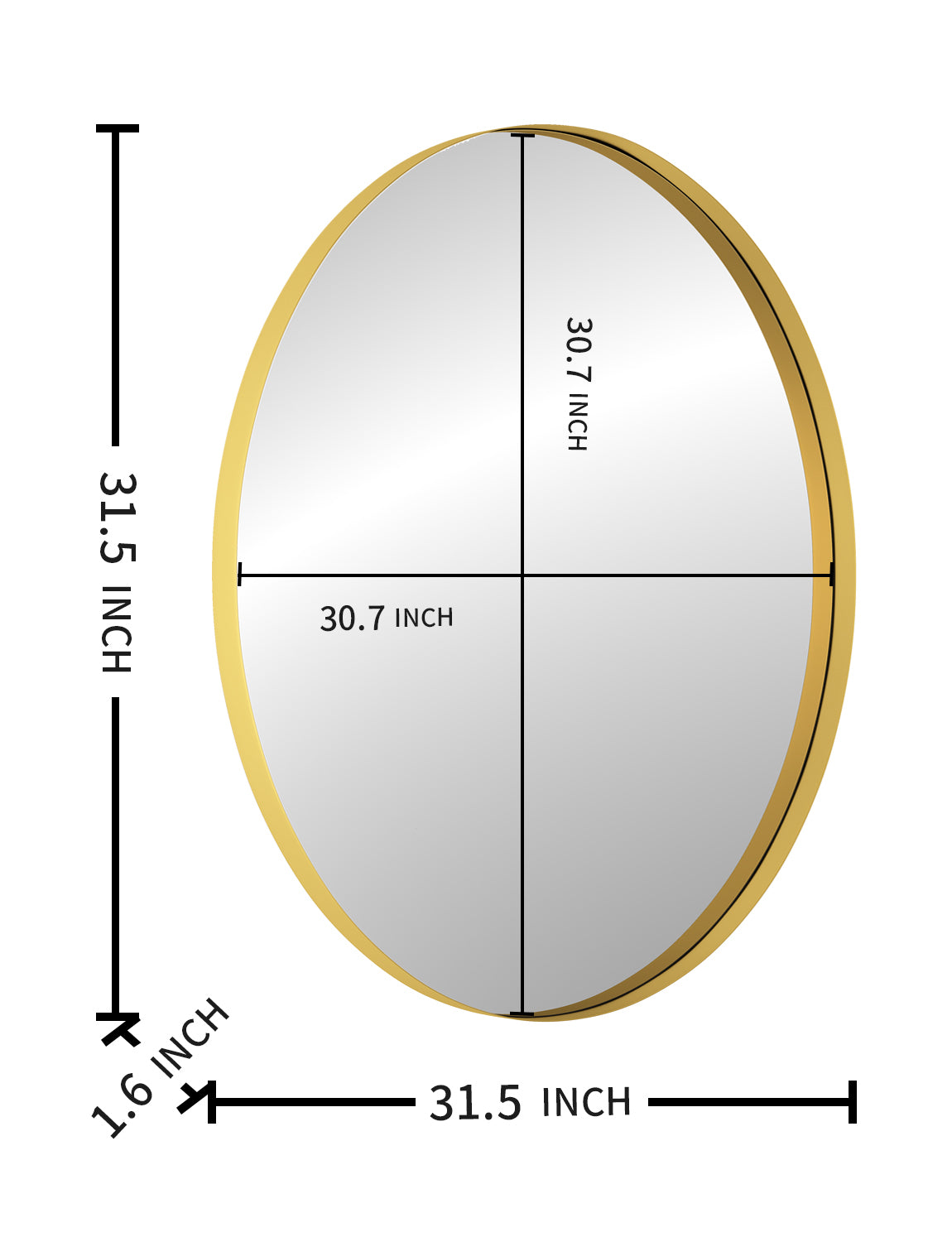 Metal Round Wall Mirror