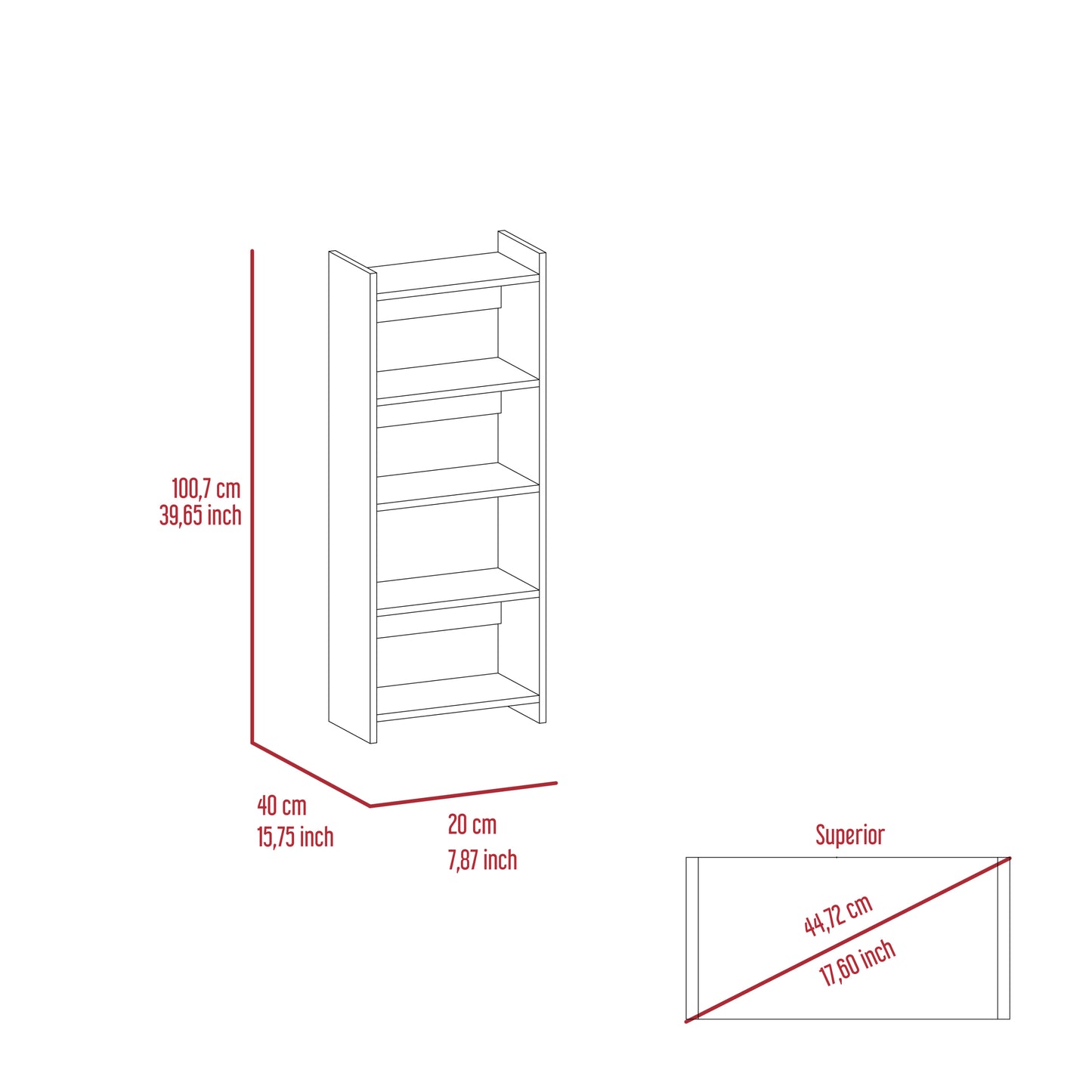 Nottingham 2-Piece 7-Shelf 1-Drawer Home Office Set Black Wengue