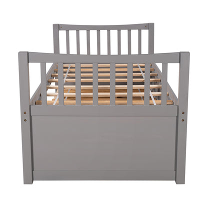 Daybed with Trundle and Drawers, Twin Size, Gray(Old SKU: LP000041EAA,LP000041AAE)