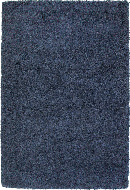 Shag Slate Blue Area Rug 5x8