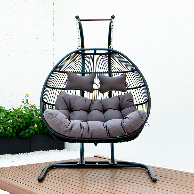 FOLDING DOUBLE SWING CHAIR w/CUSHION