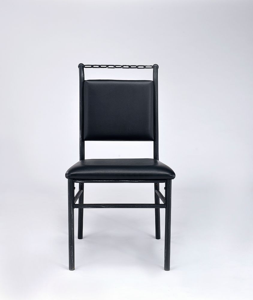 ACME Jodie Chair in Black PU & Antique Black 92249