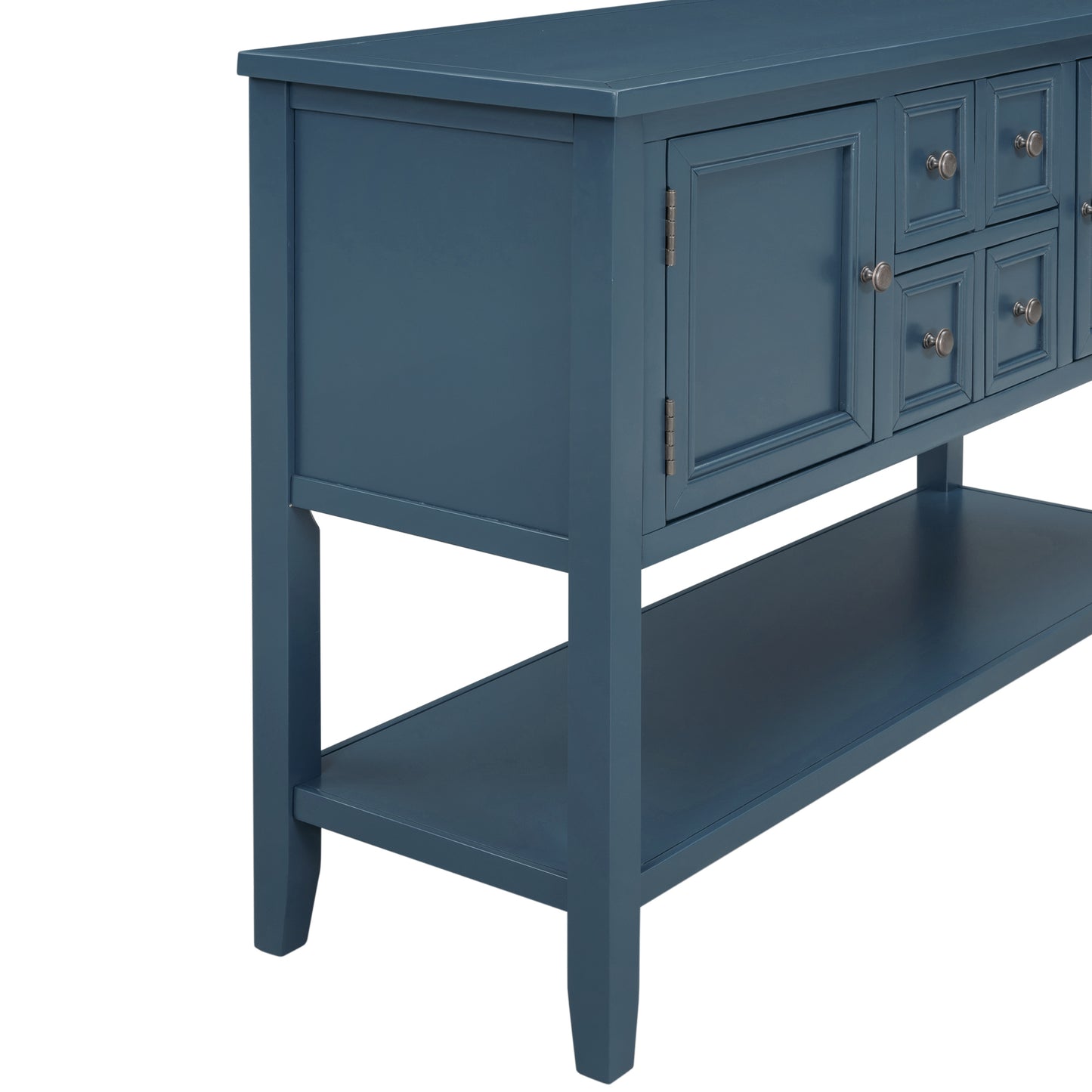 TREXM  Cambridge Series Buffet Sideboard Console Table with Bottom Shelf (Light Navy)