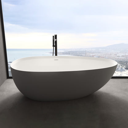 1800mm solid surface stone soaking tub Bathroom freestanding bathtub for adult