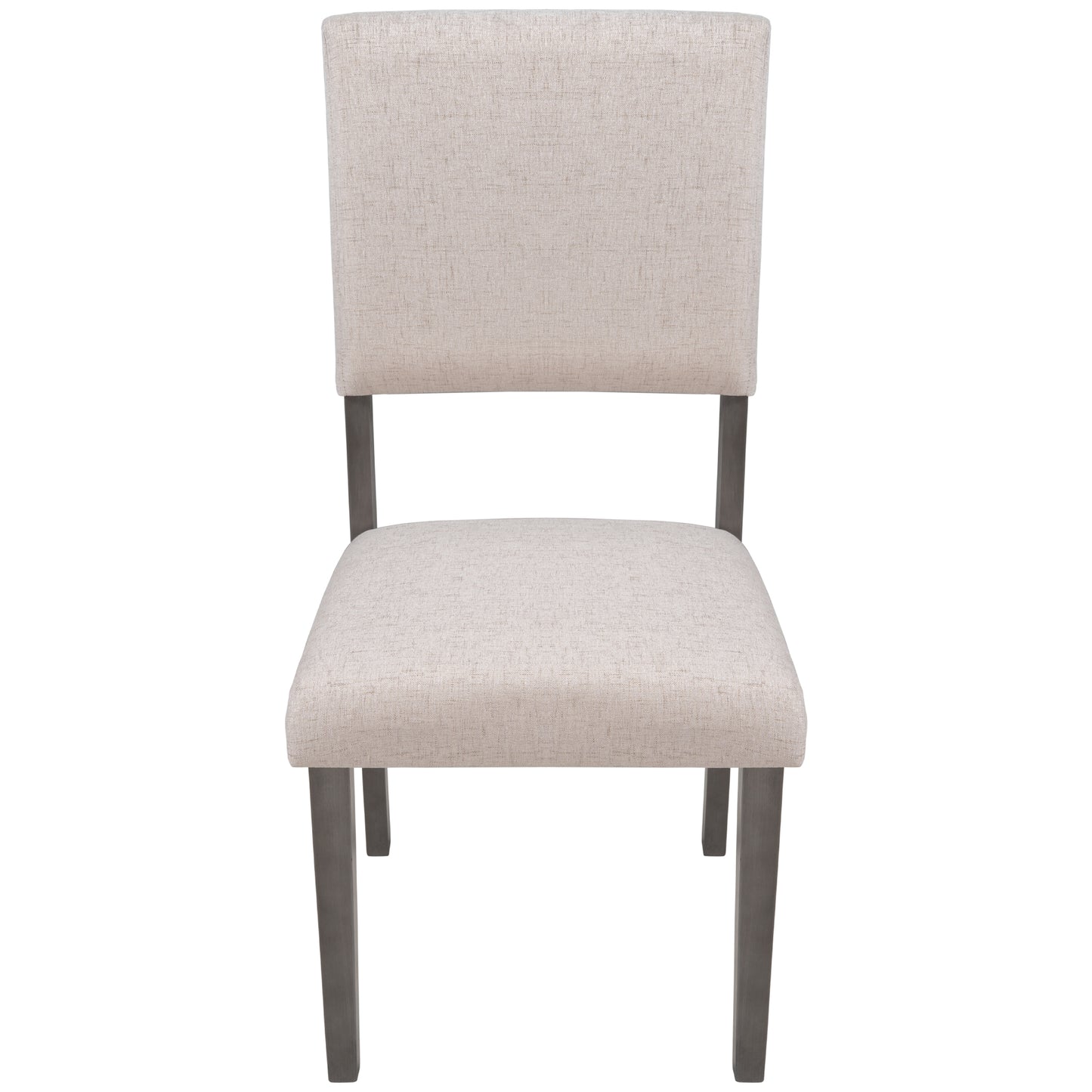 TOPMAX Mid-Century Wood 4 Upholstered Dining Chairs for Small Places, Beige