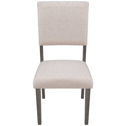 TOPMAX Mid-Century Wood 4 Upholstered Dining Chairs for Small Places, Beige