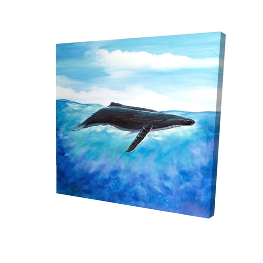 Blue whale - 08x08 Print on canvas
