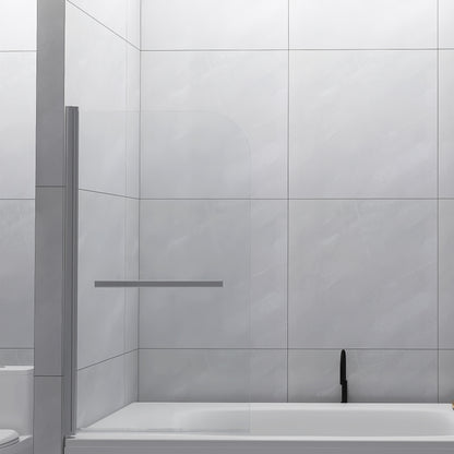 Goodyo 31"X55" Bathtub Screen Framless Shower Door Tempered Glass Shower Panel