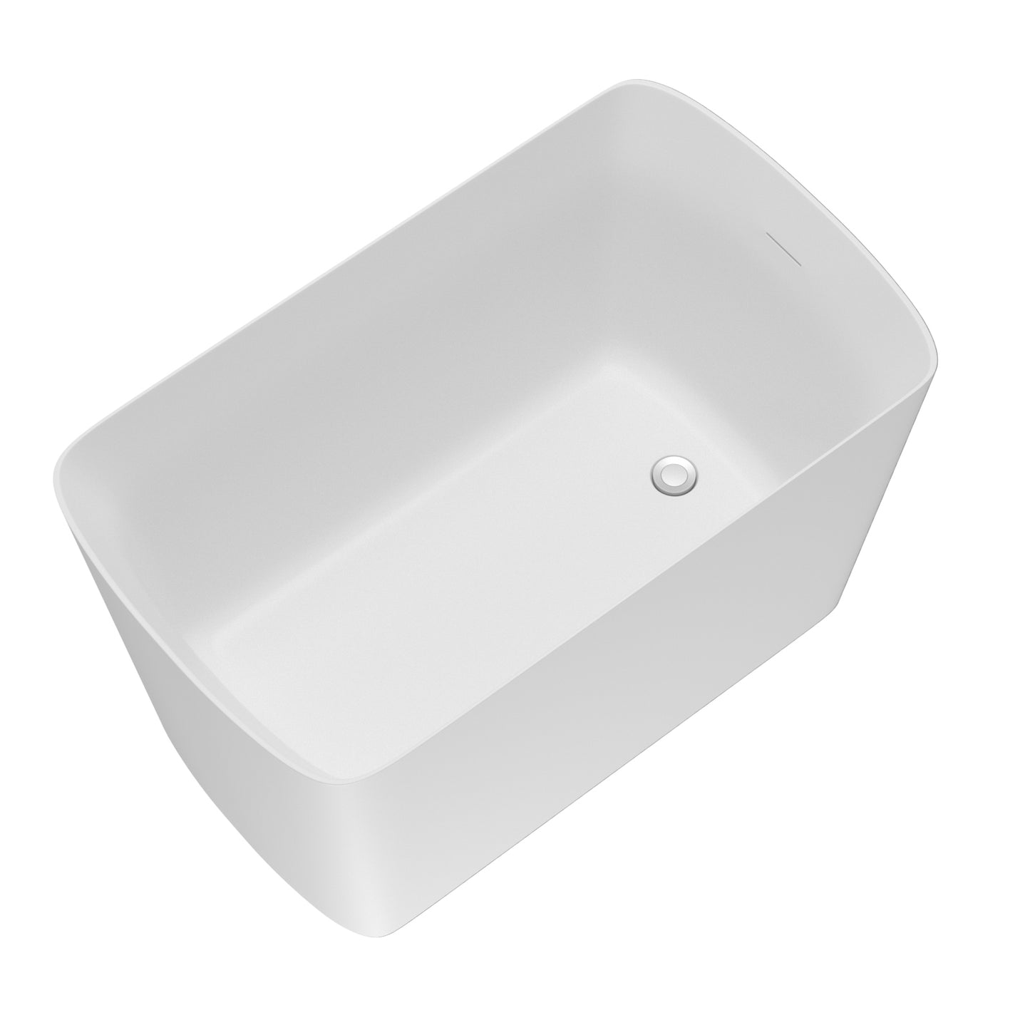 47" 100% Acrylic Freestanding Bathtub，Contemporary Soaking Tub，white bathtub