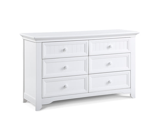 Winchester 6 Drawer Double Dresser White