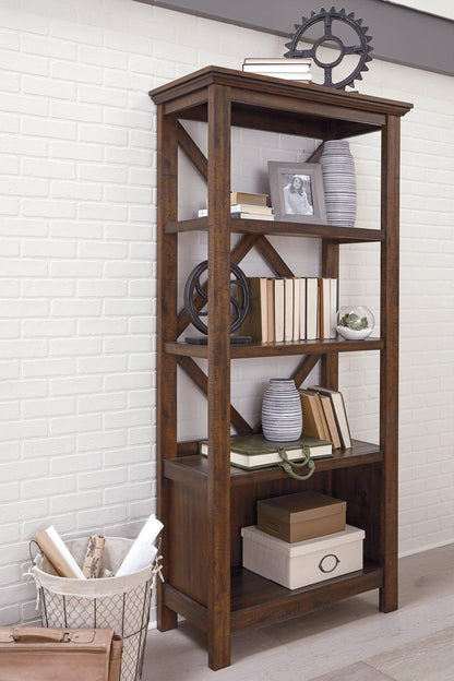 Ashley Baldridge Rustic Brown Casual 78" Bookcase H675-17