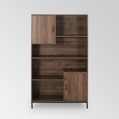 Joaquin bookcase with storage, walnut