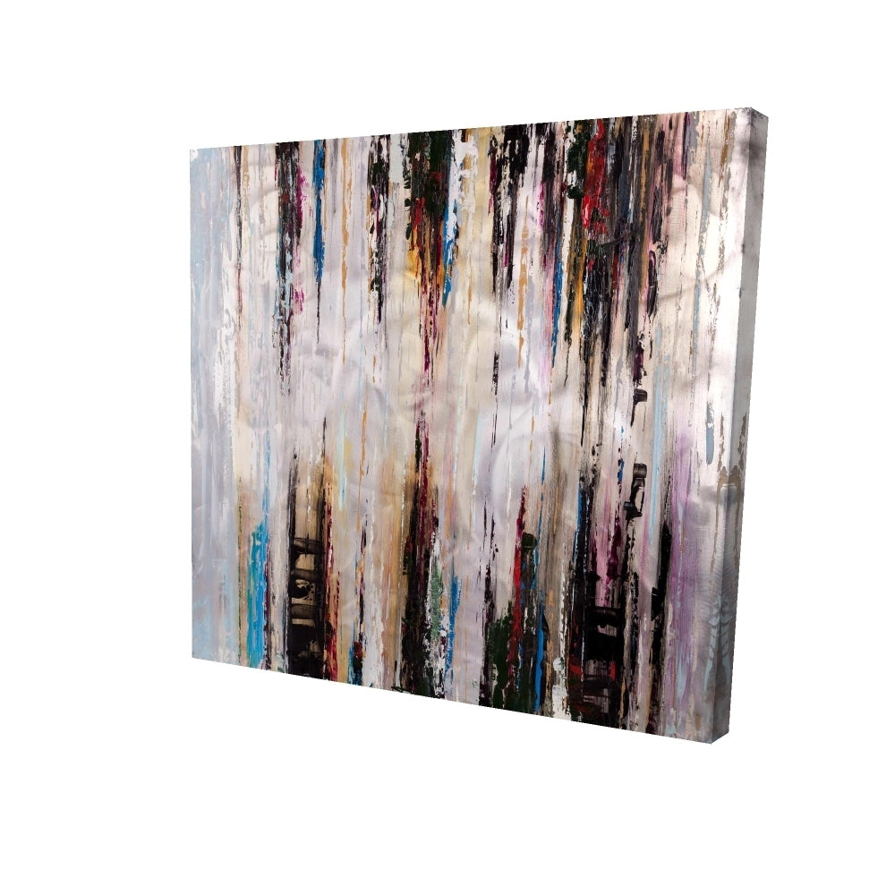 Abstract runny paint - 32x32 Print on canvas
