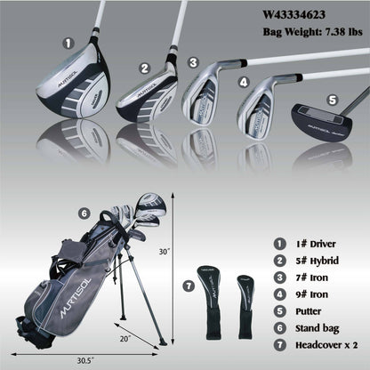 11-13 years  RH JR golf club 5-piece set gray