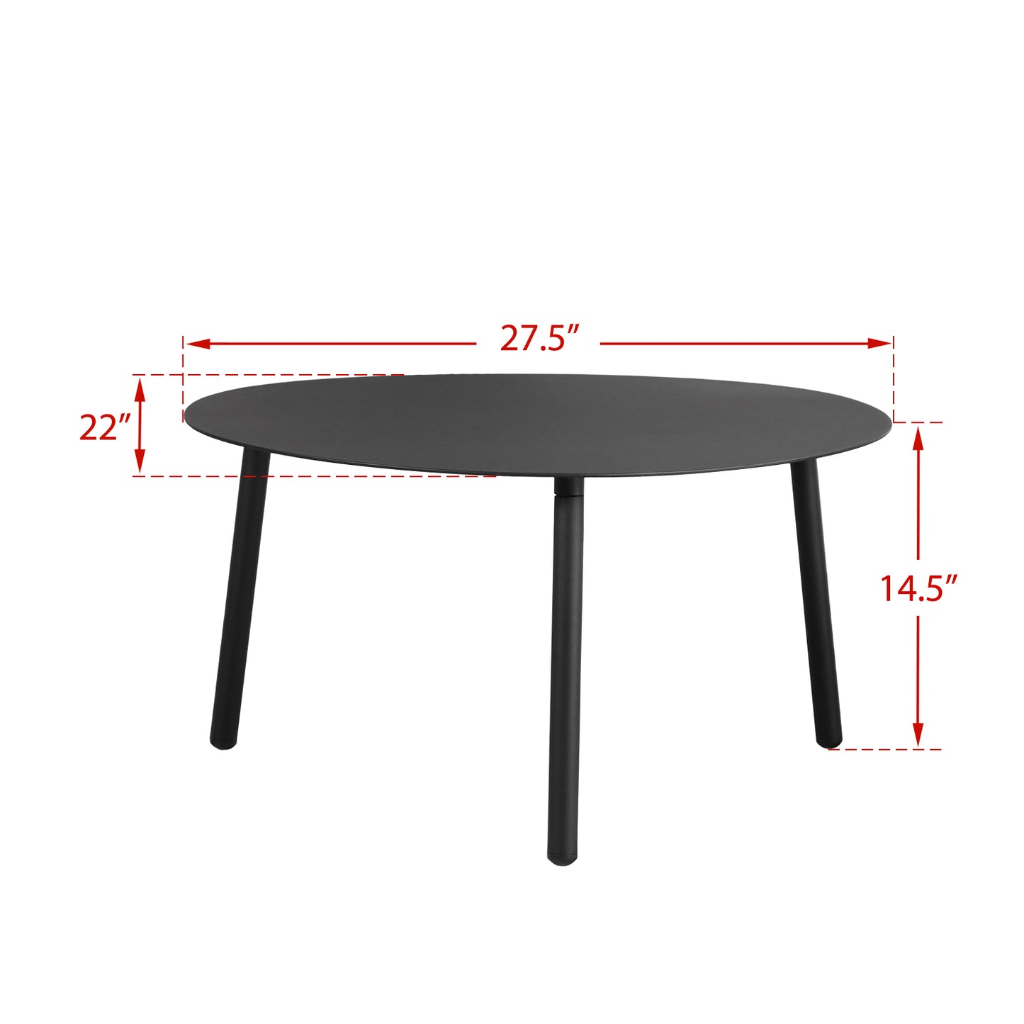 Aluminum Side Table for Outdoor Indoor Coffee Table Easy to Assemble, Rust Resistant