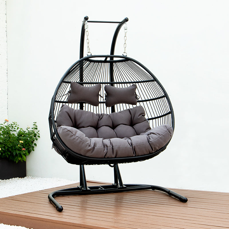 FOLDING DOUBLE SWING CHAIR w/CUSHION