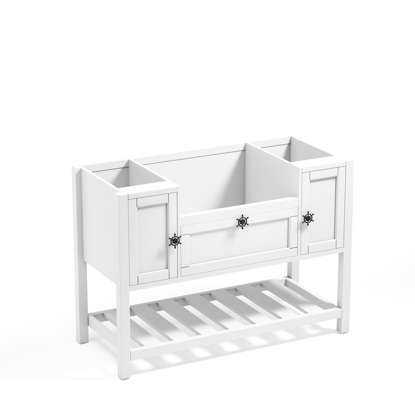 Bathroom Vanities Without Tops 48 in. W x 20-1/2 in. D Bathroom Vanity Cabinet Only in White