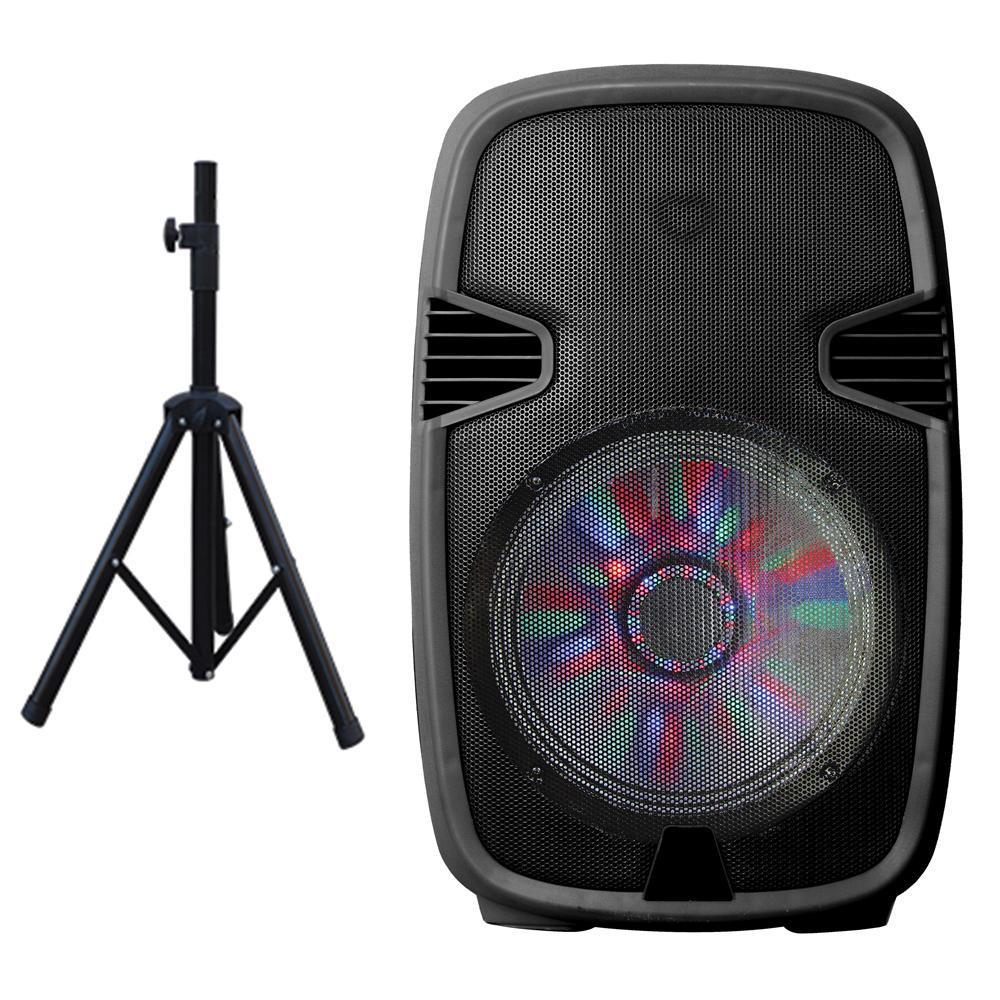 15" Portable Bluetooth Speaker With Stand - Black by VYSN