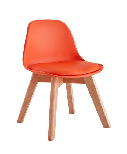 BB chair ,wood leg; pp back with cushion, ORANGE, 2 pcs per set