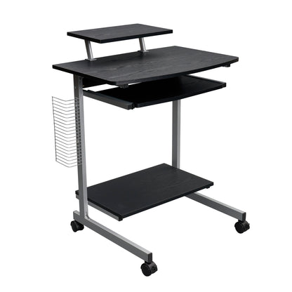 Techni Mobili Compact Computer Cart With Storage, Espresso