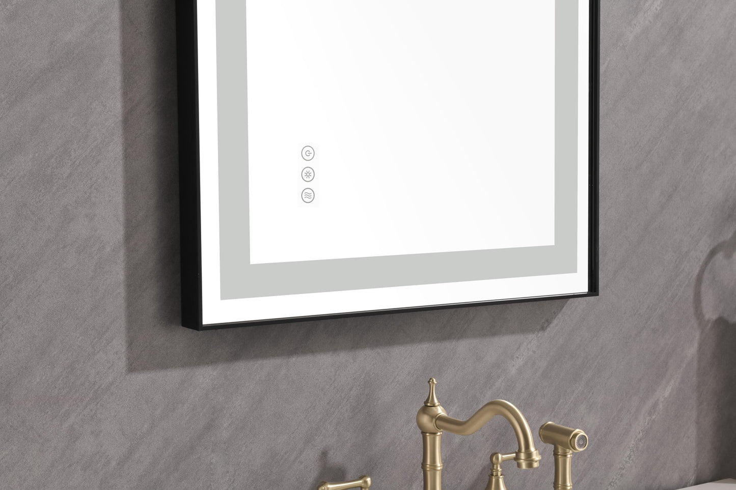 LED Lighted Bathroom Wall Mounted Mirror with High Lumen+Anti-Fog Separately Control