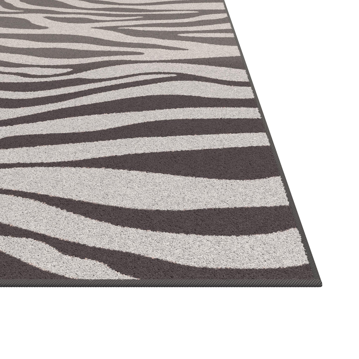 Tabora Brown and Gray Viscose Area Rug 5x8