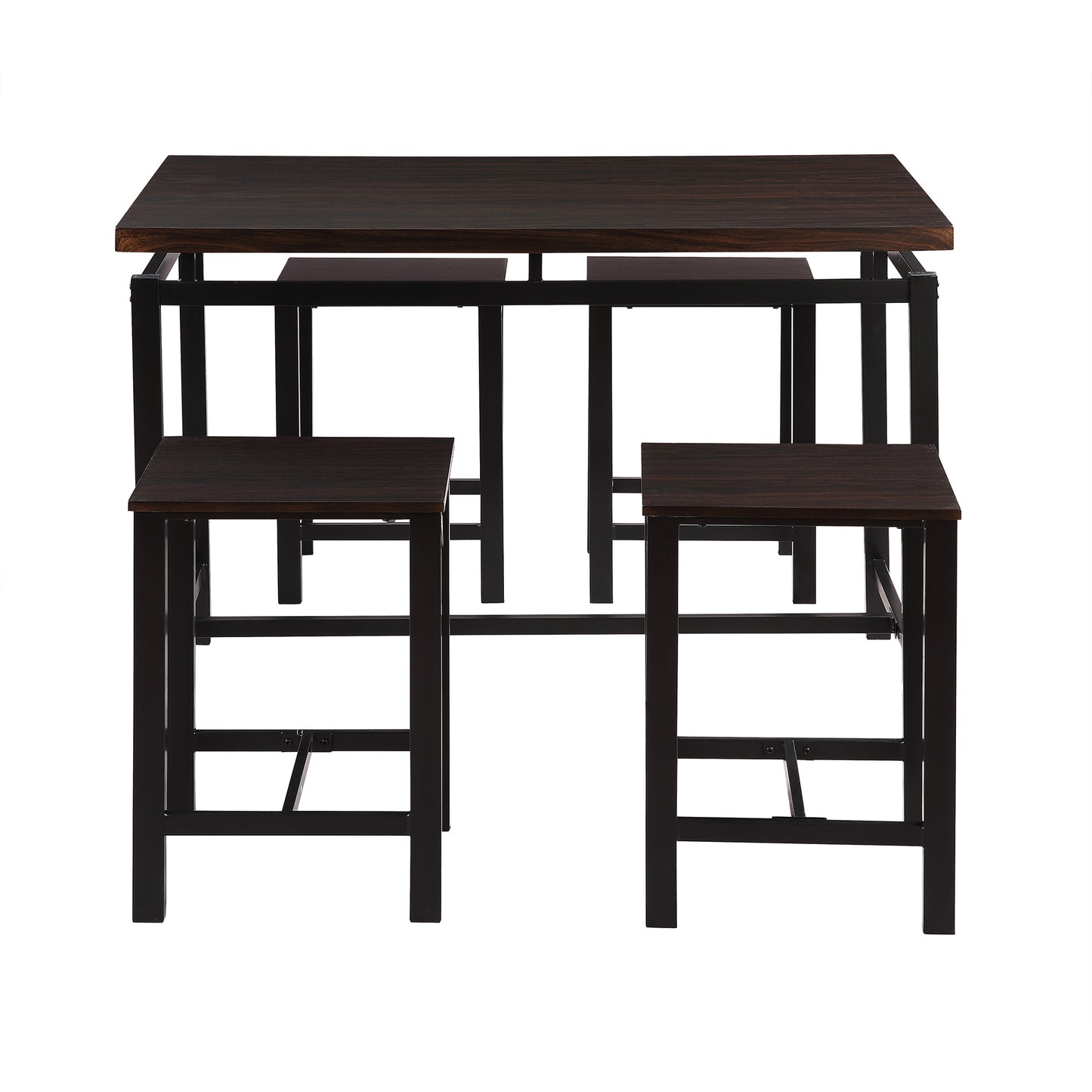 U_STYLE Dining Set, Bar Set, Dining Table with 4 Chairs,5 Piece, with Counter and Pub Height