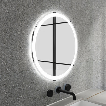 32 in. Round Wall-Mounted Dimmable LED Bathroom Vanity Mirror with Defogger and Bluetooth Music Speaker