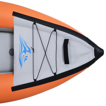 Inflatable Kayak Set with Paddle & Air Pump, Portable Recreational Touring Kayak Foldable Fishing Touring Kayaks, 1 Person