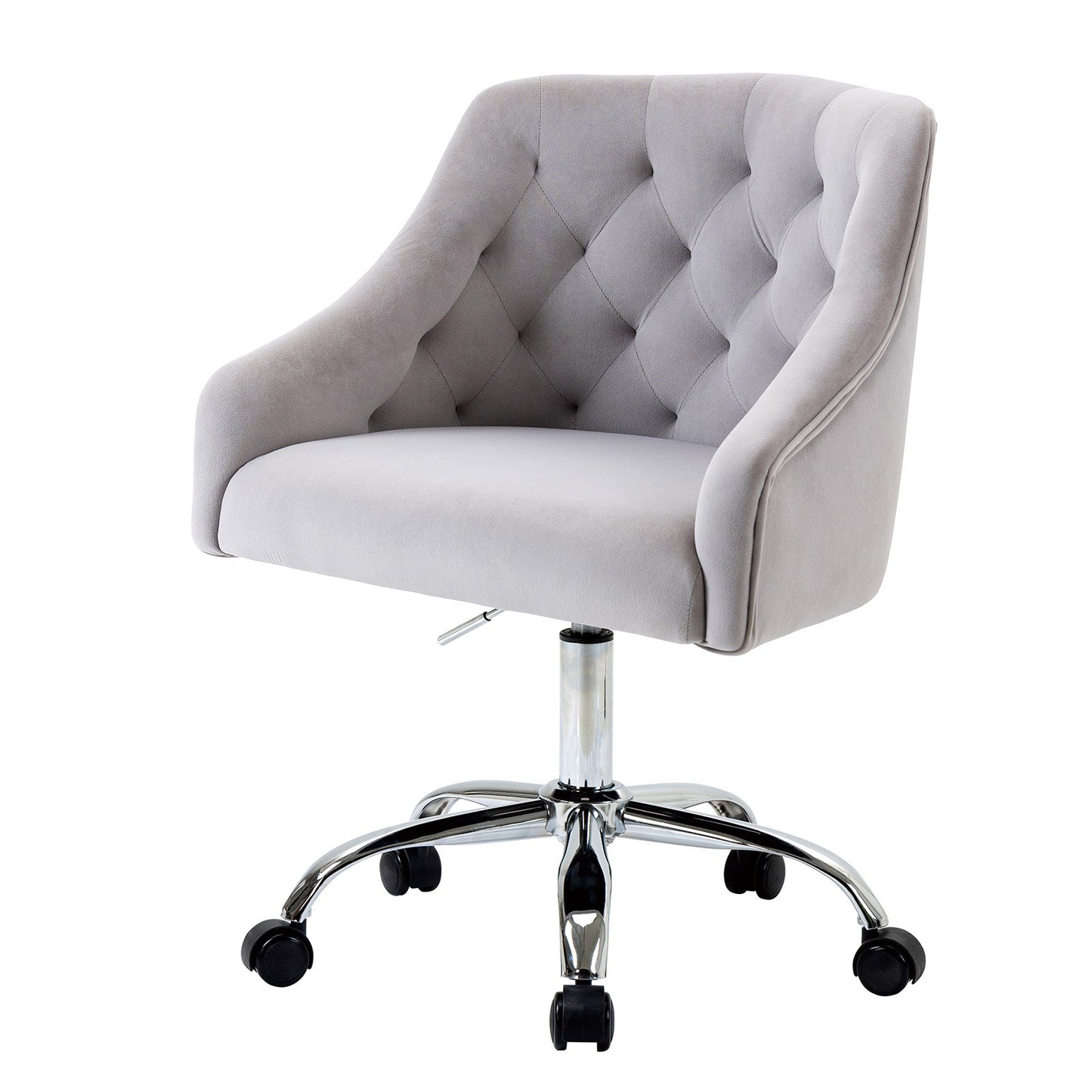 Modern Home Office Chair, Velvet Swivel Armchair, Velvet Office Chair with Soft Seat