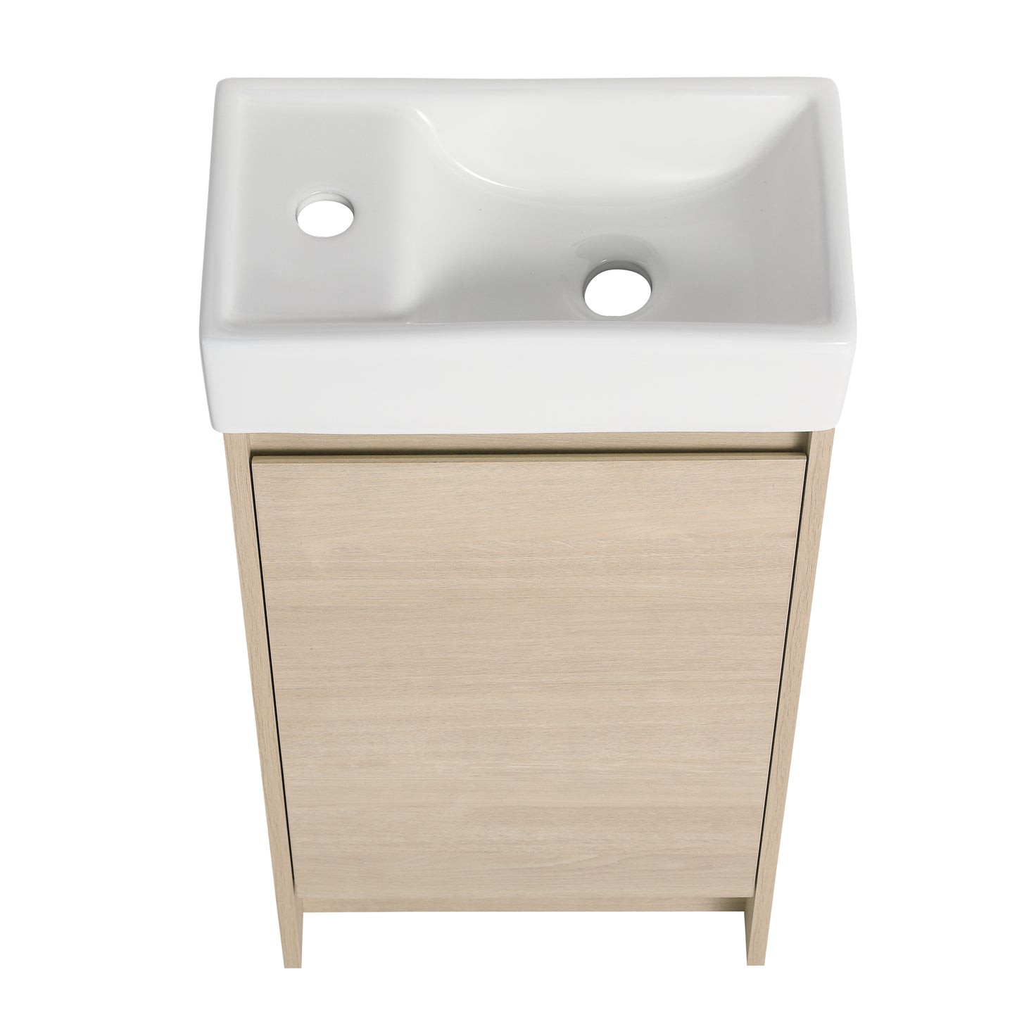 Bathroom Vanity With Single Sink,16 Inch For Small Bathroom,