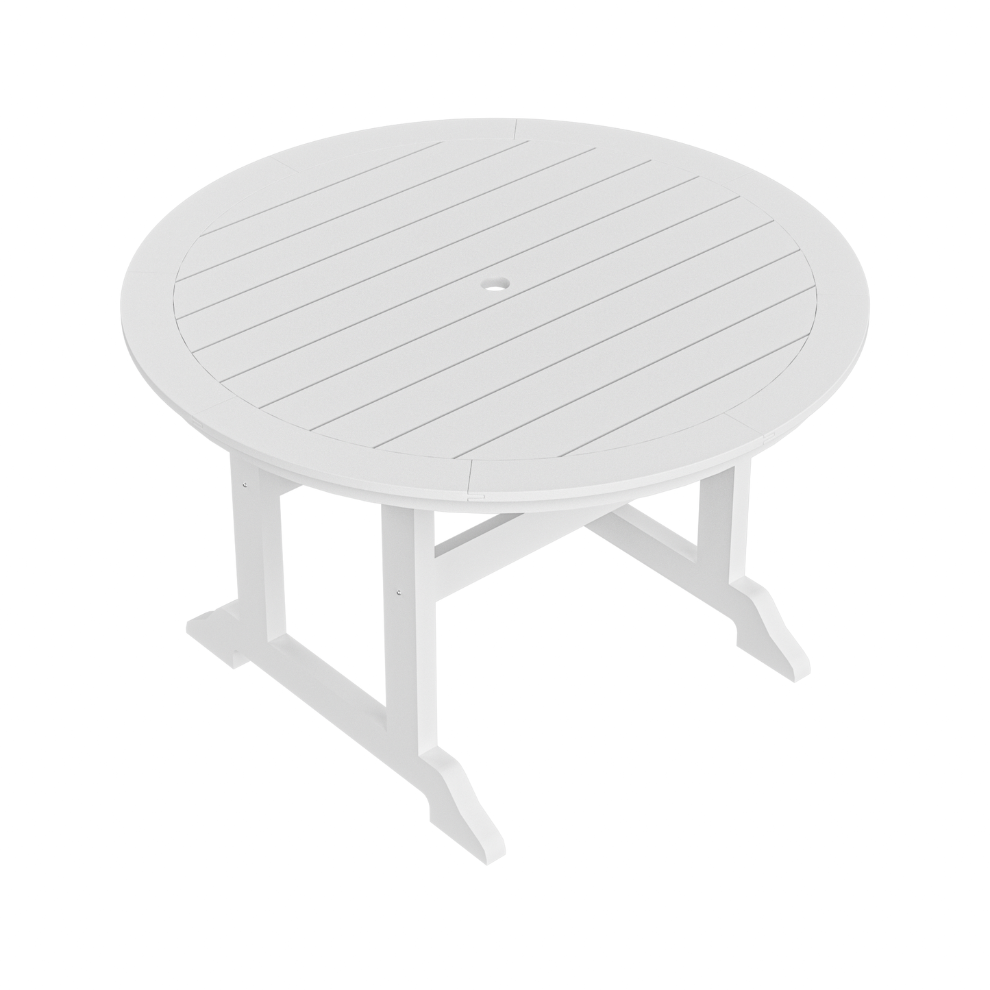 HDPE Round Dining Table, White