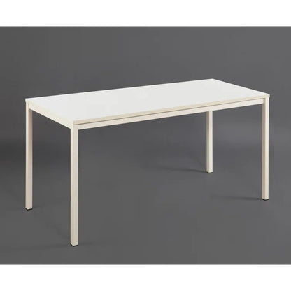 Harry Contemporary Wood and Metal Computer Desk in Ivory