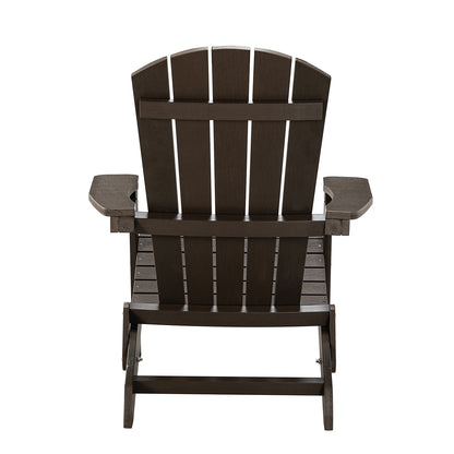 Elymus Outdoor 3 Pieces Plastic Adirondack Chair with Table