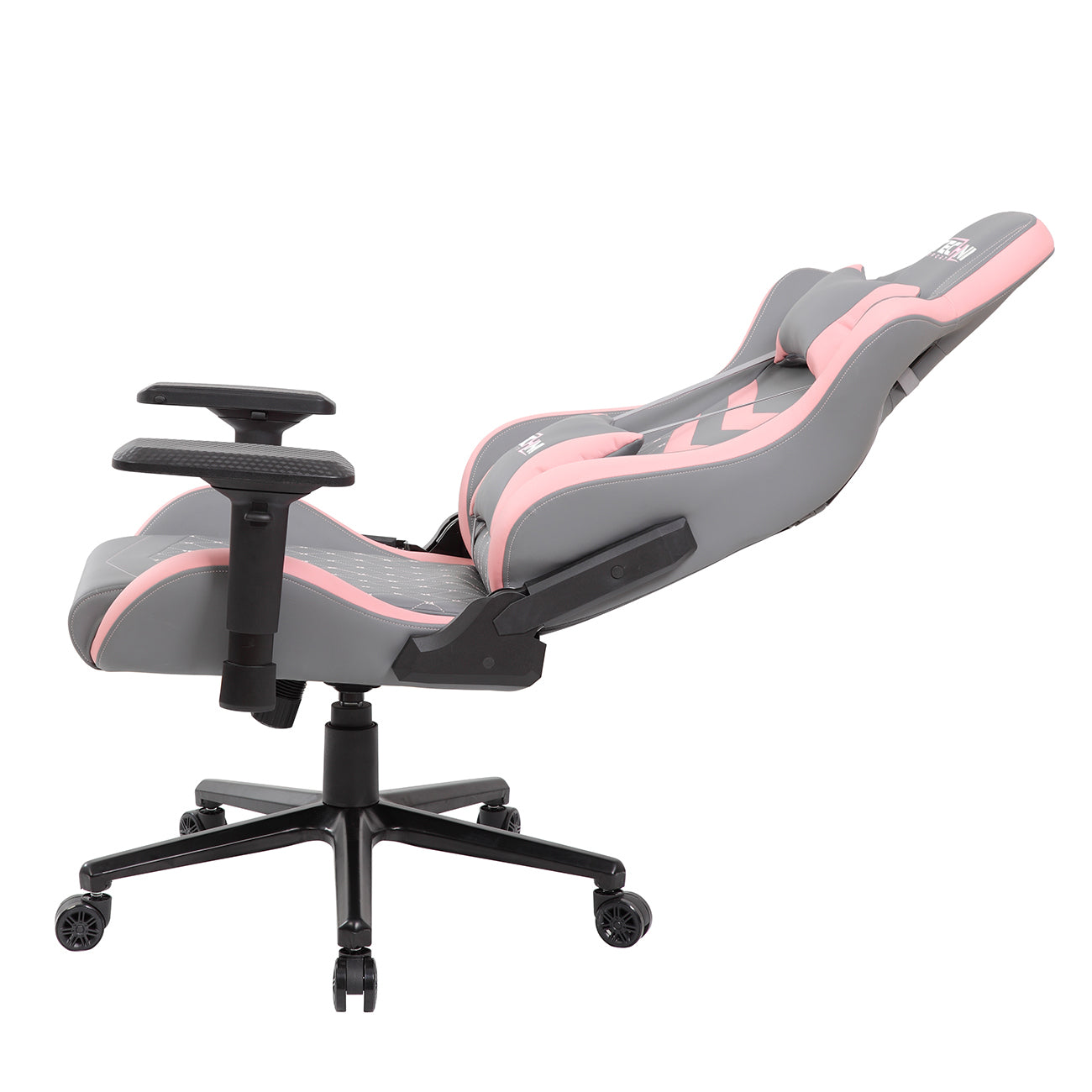 Techni Sport TS-83 Ergonomic High Back Racer Style PC Gaming Chair, Grey/Pink