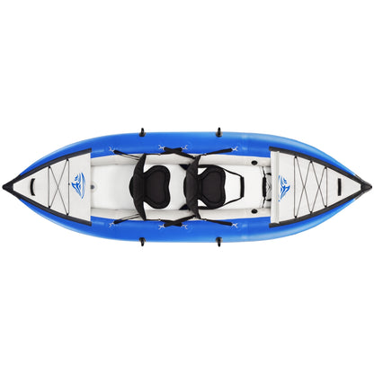 Inflatable Kayak Set with Paddle & Air Pump, Portable Recreational Touring Kayak Foldable Fishing Touring Kayaks, Tandem 2 Person Kayak