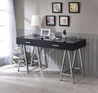 ACME Coleen Desk, Black High Gloss & Chrome 92227